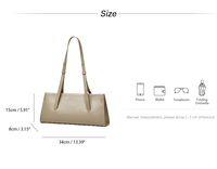 Sac pour femme élégant de style français en cuir véritable, vintage, minimaliste, à porter sous le bras ou à l'épaule, avec logo personnalisé