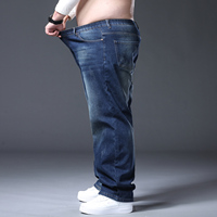 Hip-Hop grande taille Denim décontracté ample garçons personnalisé Baggy jambe droite jean pantalons décontractés pour gros hommes mode Streetwear jean