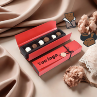 6-Cavity umwelt freundliche DIY leere Hochzeits feier Gunst Schokolade Geschenk box Prägung Matt Laminierung Kein Band/Aufkleber erforderlich