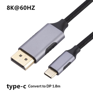 Câble USB Type-C vers DP 1.4 8K 60Hz, 1,8 mètre, <span class=keywords><strong>adaptateur</strong></span> vidéo Type C vers DisplayPort pour extension d'écran et mise en miroir - Product Image 1