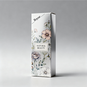 Boîte d'emballage de parfum personnalisée avec lamination douce au toucher, papier argenté et papier nacré pour les produits de soin de la peau et de maquillage - Product Image 1