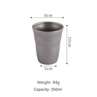 YolecenFactory Tasse à bière/thé vintage personnalisable OEM en acier inoxydable 304, petite taille, double paroi, pratique pour les voyages et l'extérieur