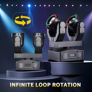 Mini projecteur laser double tête 100W avec 24x0.2W LED RGB DMX512 activé par le son CRI90 IP33 pour scène professionnelle, DJ, discothèque, soirée, dimmable - Product Image 4