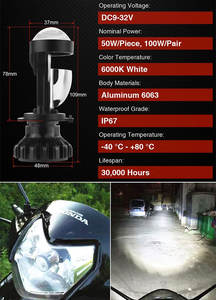 Phare de projecteur Super Bright 12V 55W Bi LED avec lentille Canbus 6000K blanc pour VW Mini C Class Touring pilote externe - Product Image 3