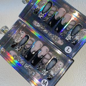 Oferta Especial: 10 Uñas Postizas Acrílicas Reutilizables con Diseño <span class=keywords><strong>de</strong></span> Pato, Hechas a Mano, <span class=keywords><strong>para</strong></span> Niños, Modelo Cuadrado con Patrón Artificial - Product Image 6