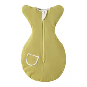 New Born Baby Transition Swaddle Sack Snug Fit Arms Up Swaddle with 2-Way Zipper Sleep Sack for Better Sleep