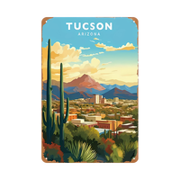 Personnalisé Décoratif Célèbre Paysage Signes En Étain Vintage Rétro Vues Spots Plaques En Métal Arts Cadeaux Artisanat pour La Vente En Gros