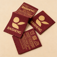 Accessoires vestimentaires, étiquettes de lavage et étiquettes de col personnalisées avec le nom de la marque, 100% polyester, tissées à la machine