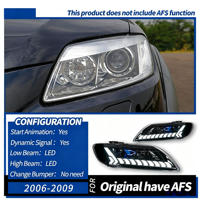 Kit de rétrofit pour phares LED Audi Q7 2006-2015 avec clignotants dynamiques et feux de jour 12V 6000 Lumens à double lentille