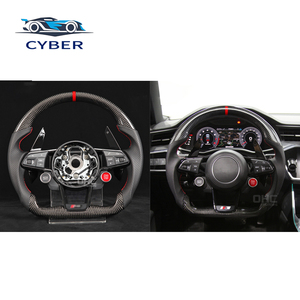 Volante de fibra de carbono personalizado para modelos <span class=keywords><strong>Audi</strong></span> 2011-2020-Múltiples opciones de materiales disponibles - Product Image 3