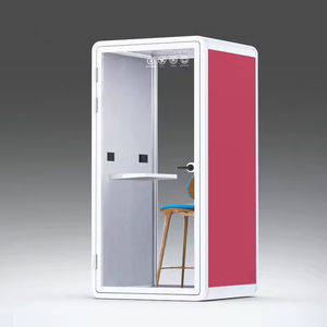 Cabine téléphonique insonorisée en acier détachable, bureau mobile et studio d'enregistrement pour atelier, immeuble <span class=keywords><strong>de</strong></span> bureaux ou appartement - Product Image 1