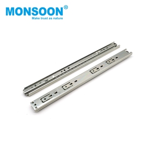 heavy duty <b>drawer</b> rail 3 fold full extension hydraulic <b>drawer</b> runner 30mm kitchen ball bearing hanging <b>drawers</b> guides - Product Image 1