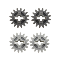 N.° 94925 Engranaje de 16 Dientes de Plástico, Accesorios para Bricolaje, Bloques de Construcción de Juguetes, Bloques MOC