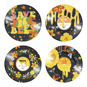 Plaque Murale Ronde en Métal Vintage <span class=keywords><strong>Rock</strong></span> and Roll 30cm – Décoration Murale Rétro pour Bar, Cave à Hommes, Studio Domestique – Plaque en Étain Circulaire - Product Image 2