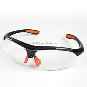 نظارات واقية شفافة مضادة للضباب وحماية من الأشعة فوق البنفسجية، نظارات أمان صناعية مضادة للخدش بعدسات بولي كربونات للطحن المعدني واللحام، إطار نصفي - Product Image 1