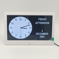 Horloge murale numérique de grande taille de 10 pouces avec affichage de l'heure et du calendrier pour les personnes atteintes de démence ou d'Alzheimer