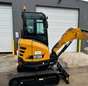 Mini <strong>Excavator</strong> SY35U with a Weight of 3780KG and Volume of 0.12m&sup3; Tree Cutter Track Press Shear Mower Mulcher <strong>Price</strong> <strong>List</strong> Tractor - Product Image 5