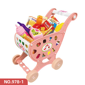 Juego de Cocina Educativo de Plástico para Simulación de Supermercado, Juguete de Compras para Niños con Carrito de Compras - Product Image 1