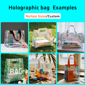 Fabricantes profesionales Bolsas de asas holográficas de PVC impermeables personalizadas para la vida diaria Viajes en la playa - Product Image 5