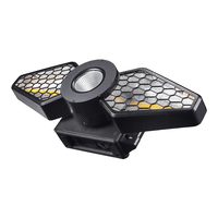 Projecteur de Scène Rétro à Deux Feuilles 200W RGB, Effet Disco Mobile à 2 Bras, Lumière LED Disco DJ en Forme de Soucoupe Volante avec Laser