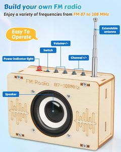 Khoa Học Bộ Dụng Cụ Gốc Bộ Dụng Cụ Xây Dựng Riêng Bạn FM Đài Phát Thanh Kit Điện Tử Snap Mạch DIY Thủ Công Dự Án Quà Tặng Cho Chàng Trai Tuổi Teen Cô Gái - Product Image 6