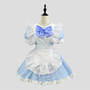 Akemi Homura Cosplay Maid Outfit Pink Purple Sky Blue Yellow Red Plus Size Anime Role Play Costume Spring 2024 - Product Image 4