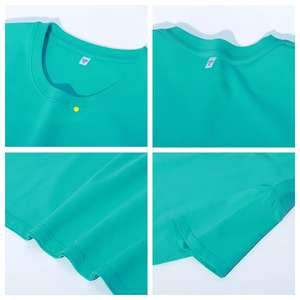 Vente en Gros Chine T-shirt Personnalisé Lourd Faible Quantité Minimale <span class=keywords><strong>de</strong></span> Commande Coton 180g/m² Blanc Basique T-shirts Femme pour Homme Noir - Product Image 3