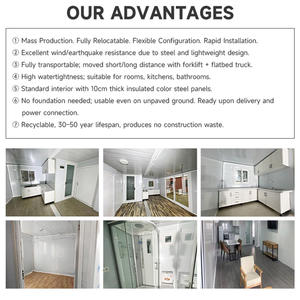 Maison mobile 20/30/40Ft Caravan Maisons portables avec 2/<span class=keywords><strong>3</strong></span> <span class=keywords><strong>chambres</strong></span> à coucher et cuisine et salle de bain Séparation sèche et humide Salle de douche - Product Image 4