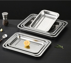 Plaque de cuisson en acier inoxydable 304 pour gâteaux, pains, biscuits, plateaux de cuisine pour fruits - Plat métallique durable pour la cuisson et le service - Product Image 5