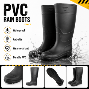 <span class=keywords><strong>Stivali</strong></span> da <span class=keywords><strong>Pioggia</strong></span> in PVC Personalizzati, Leggeri e Impermeabili, <span class=keywords><strong>Stivali</strong></span> da Lavoro in Gomma per Adulti, Neri, Produzione all'Ingrosso per OEM - Product Image 6