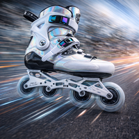 Patins à roulettes professionnels en fibre de carbone pour slalom, roues en PU, roulements ABEC-9, légers, imperméables, chaussures de roller freestyle