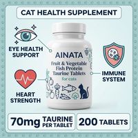 Complément de Taurine pour Chats : Soutien Visuel et Cardiaque, Protéines de Poisson, Nutrition Fruits et Légumes, Comprimés pour le Système Immunitaire, Soins pour Animaux de Compagnie