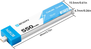 BETAFPV 4 Baterías de Plástico BT2.0 550mAh 1S 3.8V 40C/80C Compatibles con Drones de Carreras Whoop 1S de 75-85mm, Accesorios - Product Image 6