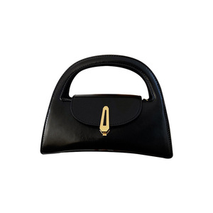Ladies' <strong>Handbag</strong> - <strong>Black</strong> High-end Texture Crossbody Bag, <strong>Small</strong> and Unique Design, Fashionable and Versatile Shoulder Bag - Product Image 1