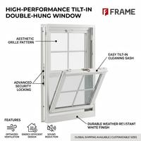 Ventana Arquitectónica de Aluminio de Una Sola Hoja con Opción de Vidrio Esmerilado para Privacidad, Ideal para Renovación de Baños en Resorts de Lujo, Suministro B2B