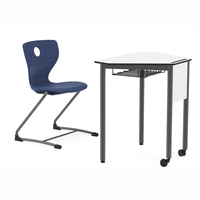 Bureau et chaise d'étude pour étudiant universitaire, mobilier pour projet scolaire