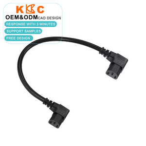 Compact 90 Degree C13 AC Power Cord for Wall Mounted Monitor Space Constrained Setup - Product Image 1