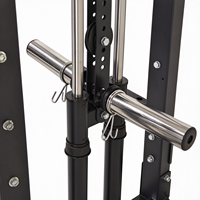 Machine Smith multifonctionnelle avec cage de musculation intégrée, crossover par câble, lat pulldown, développateur de jambes, structure en acier massif pour salle de sport
