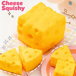 Juguete Blandito de Queso Grande de TPR de 10cm al por Mayor, Relleno de Harina, de Rebote Lento, para Aliviar la Presión y la Descompresión, para Niños y Adultos - Product Image 3