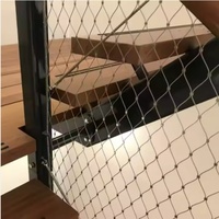 Filet de sécurité périmétrique en treillis métallique tissé en acier inoxydable SS316 pour hélicoptère, résistant à la corrosion, pliable, à découper, avec corde de sécurité anti-chute