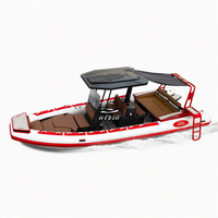 Transea Vente Flash Bateau semi-rigide 25 pieds (7,6 m) 760 à coque en V profond en fibre de verre, avec ou sans moteur, en Hypalon, pour usage offshore et sportif