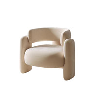 Canapé simple crème et table basse, ensemble en PU doublé polaire, aucun assemblage requis, idéal pour balcon, salon de beauté, espace de repos