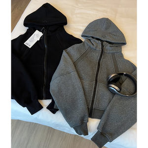 <span class=keywords><strong>Felpa</strong></span> con Cappuccio Stile Lulu Ricamata Foderata in Pile Calda e Casual per Donna Vestibilità Slim/Loose - Product Image 4