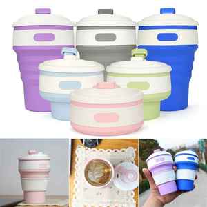 Gobelet à café pliable en silicone de qualité alimentaire, grande capacité, anti-fuite, design sportif portable - Product Image 5