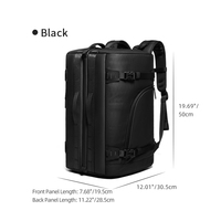 Service OEM ODM, support Apple Find My, sac à dos compressible à une seule poignée, sac à dos pour ordinateur portable 17 pouces, imperméable et respirant, pour hommes actifs