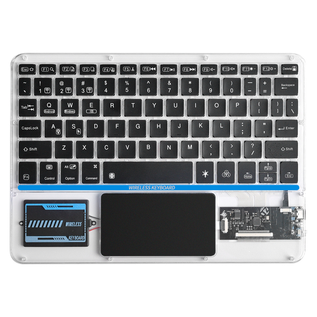 COTECi Hot Sales Customized Portable Convenient Touchpad Wireless Keyboard with Cool Breathing Light