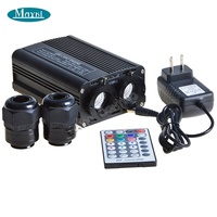 Kit d'éclairage LED à fibre optique 12V avec illuminateur RGBW 32W et faisceau de fibres optiques 2400 pièces pour la nuit du club de fête Star Cloud