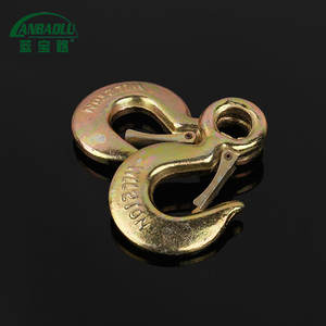 Crochet de levage rond autobloquant en acier allié Nolton, revêtu par poudrage, pour élingues, normes nationales - Product Image 3