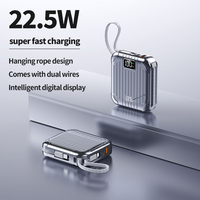 Cargador Portátil Ultra Delgado con Pantalla Digital PD22.5W, 10000mAh, con Logotipo Personalizado, Iluminación LED, Carga Rápida para Móviles