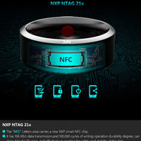 Le plus récent Mini anneau intelligent étanche NFC en acier inoxydable contrôle l'accès aux médias sociaux pour hommes femmes accessoire d'anneau de téléphone portable